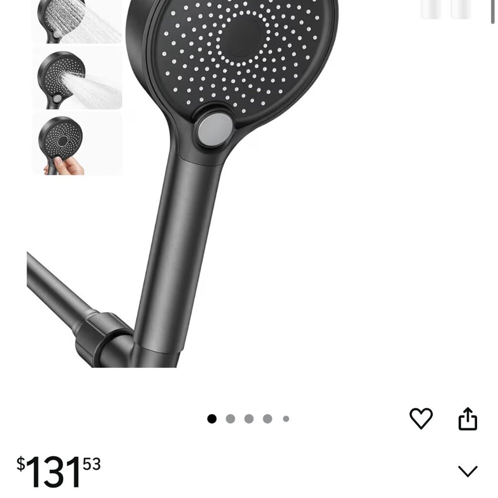 Filtered Shower Head with Handheld, High Pressure Showerhead Filter for Hard Wat